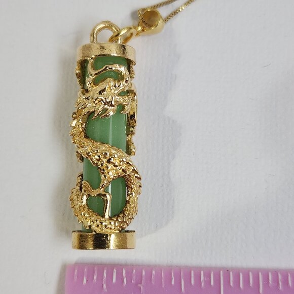 Fun & Mesmerizing 925 Jade Style Glow in the Dark Pendant 18" 925 - Picture 15 of 16